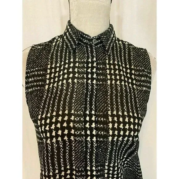 J Crew Button Down Collared Tank top - Picture 2 of 6